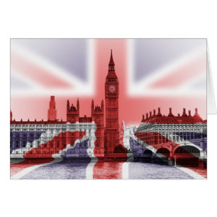 Drapeau de Big Ben à Londres et Union Jack