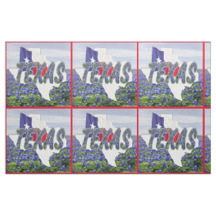 Drapeau de Bluebonnets de Texas et tissu de