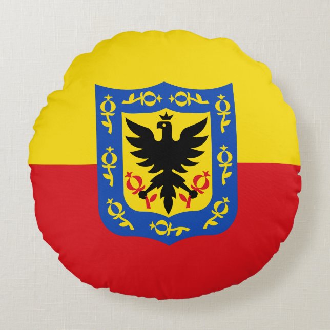 Drapeau de Bogota, Colombie Coussin rond (Devant)