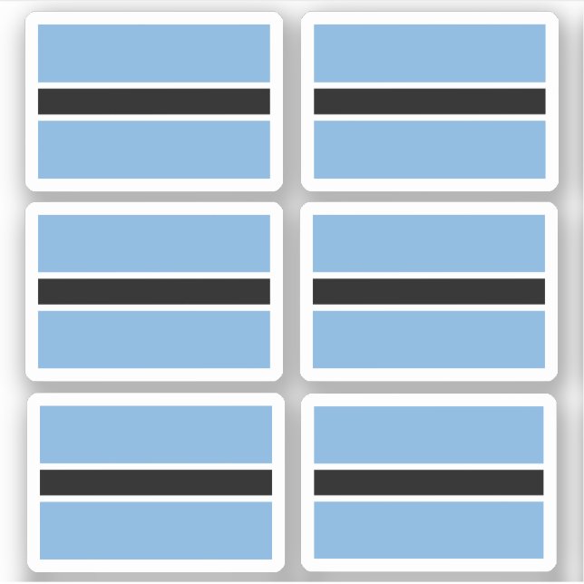 Drapeau de Bostwana - une collection Sticker (Devant)