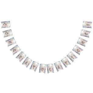 Drapeau de brassage floral blanc