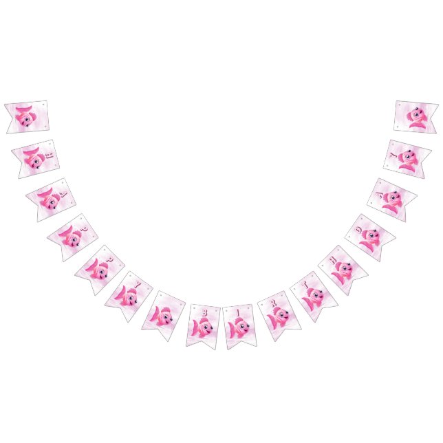 Drapeau de bruissement rose (Tout)