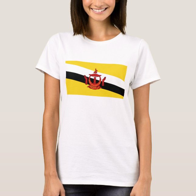 Drapeau de Brunei x Carte T-shirt (Devant)