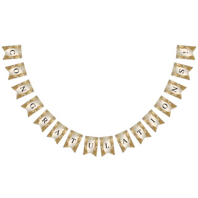 Drapeau de Bunage Floral Orné Or (Tout)