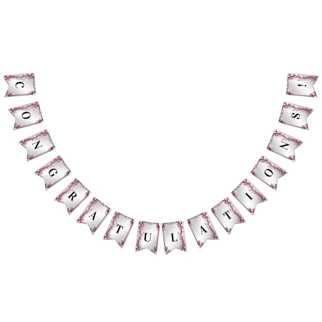 Drapeau de Bunal Floral Rose Feuille (Tout)