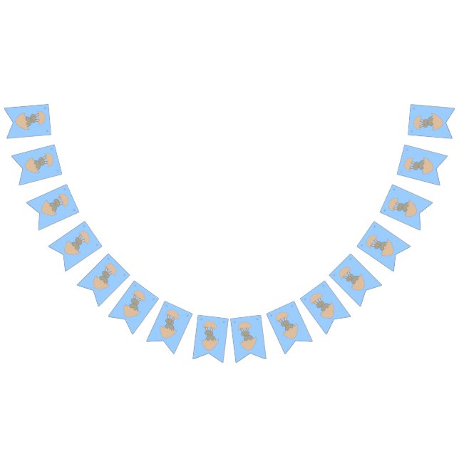 Drapeau de Bunting de Lapin Sortant d'Oeuf Drôle (Tout)