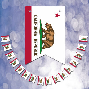 Drapeau de Californie Fête, bunting Bannières / Ma