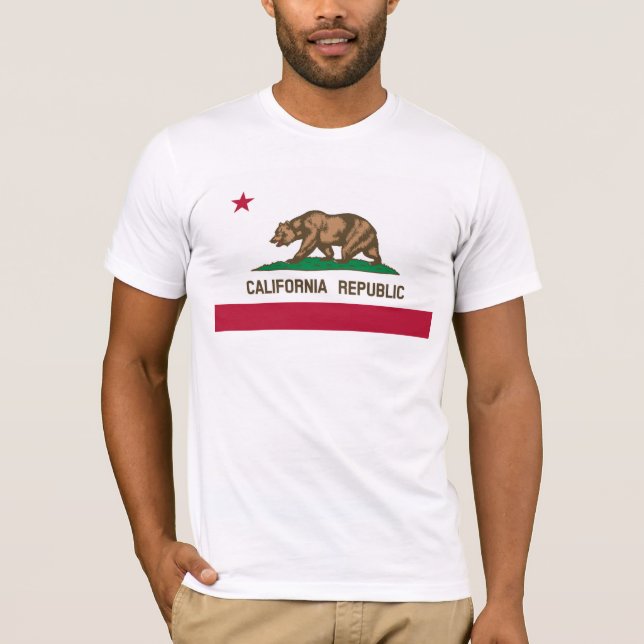 Drapeau de Californie T-shirt en toile de base Bel (Devant)