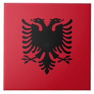 Drapeau de carreau de céramique de l'Albanie