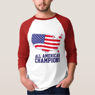 Drapeau de carte américain T-shirt Tous les Champi