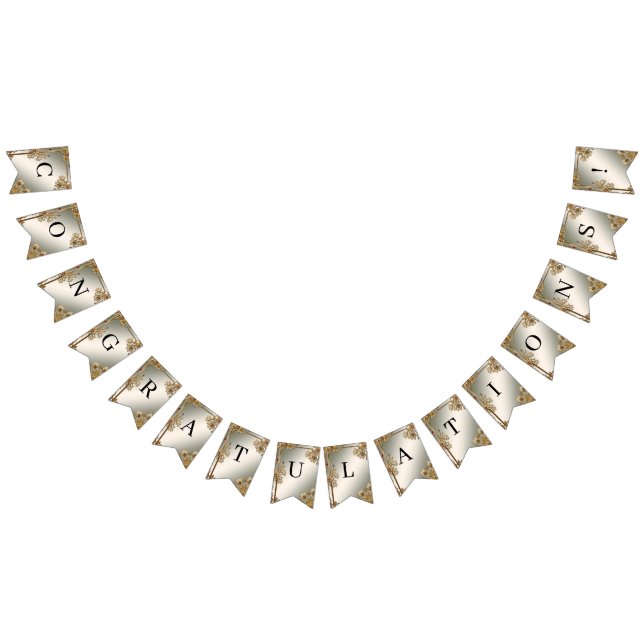 Drapeau de charpente fleurie dorée (Tout)