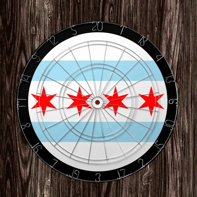 Drapeau de Chicago Cible de fléchettes & Illinois  (Créateur téléchargé)