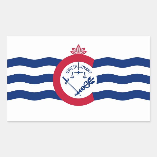 Drapeau de Cincinnati, Autocollant rectangulaire d (Devant)