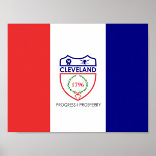 Drapeau de Cleveland, Ohio Poster