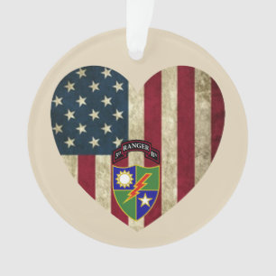 Drapeau de coeur américain du 75e bataillon des R