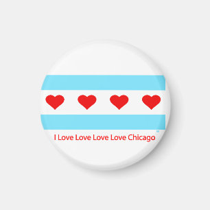 Drapeau de coeur de Chicago - amour X d'I aimant