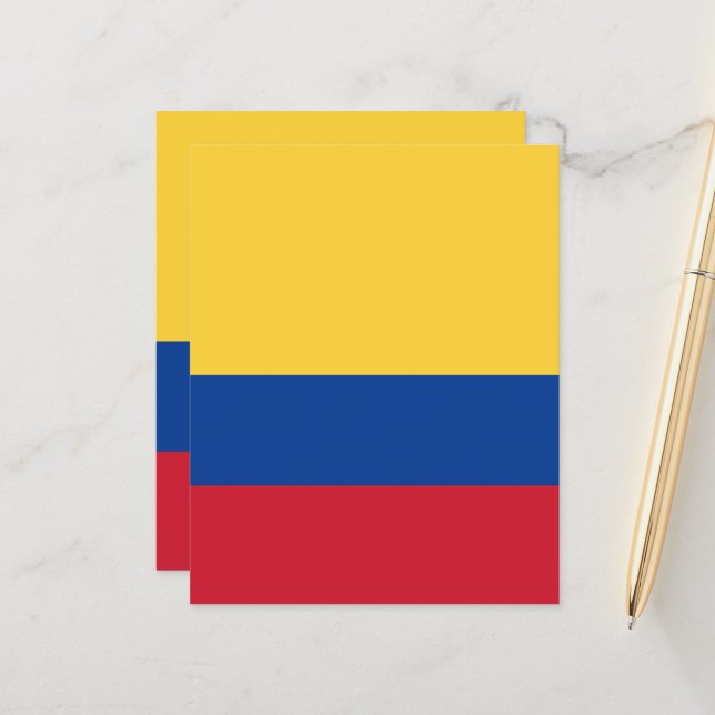Drapeau de Colombie (Devant/Arrière en situation)