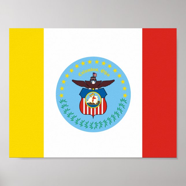 Drapeau de Columbus, Ohio Poster (Devant)