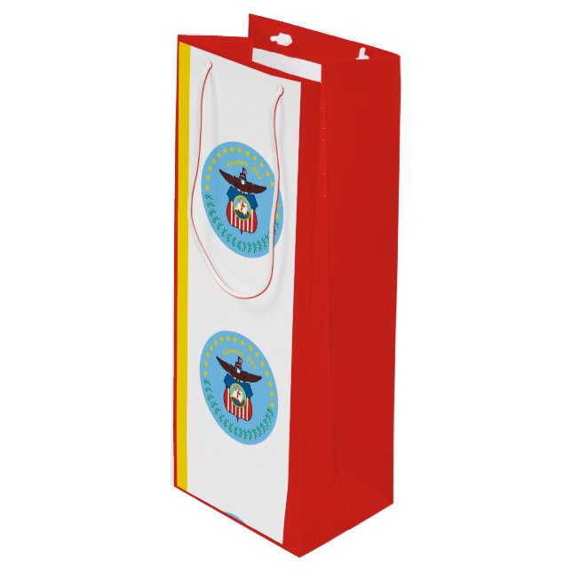 Drapeau de Columbus, Sac cadeau de vin Ohio (Devant Angle)