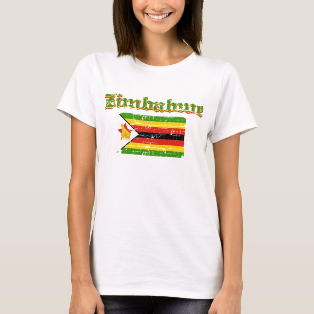 Drapeau de conception de T-shirt du Zimbabwe (Devant)
