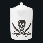 Drapeau de crâne obsidien Drapeau de pirate Calico<br><div class="desc">Un faible crâne grondait à travers les vagues, non pas de la tempête qui brasse à l'horizon, mais de la gorge du capitaine Jack. Ses yeux sombres, généralement rayonnants de mauvais goût, brillaient d'un étincelle tandis qu'il inspectait le navire qui approchait. La "Revenge", son sloop, s'est légèrement inclinée dans l'eau...</div>
