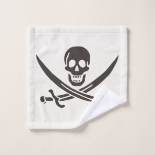 Drapeau de crâne obsidien Drapeau de pirate Calico