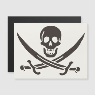 Drapeau de crâne obsidien Drapeau de pirate Calico