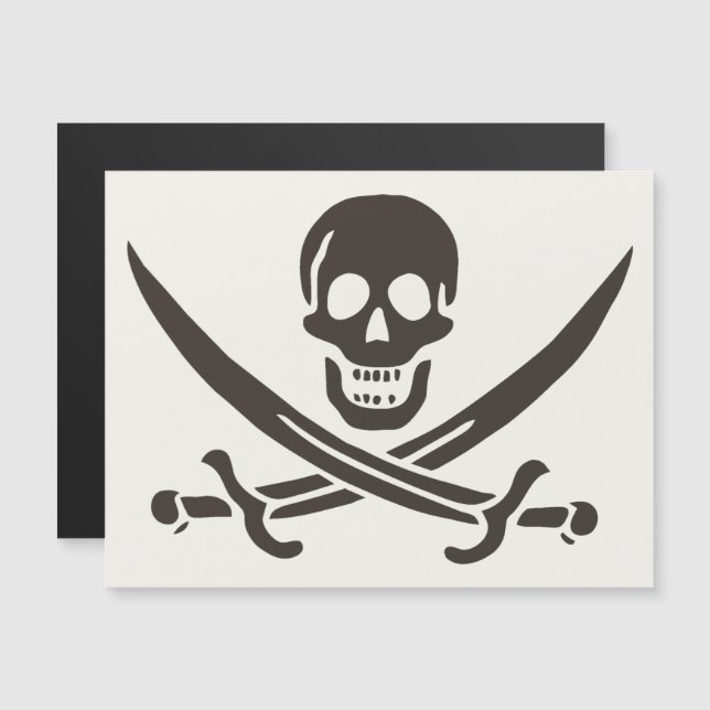 Drapeau de crâne obsidien Drapeau de pirate Calico (Devant / Derrière)