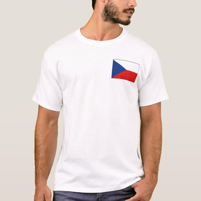 Drapeau de Czechia et T-shirt de carte (Devant)
