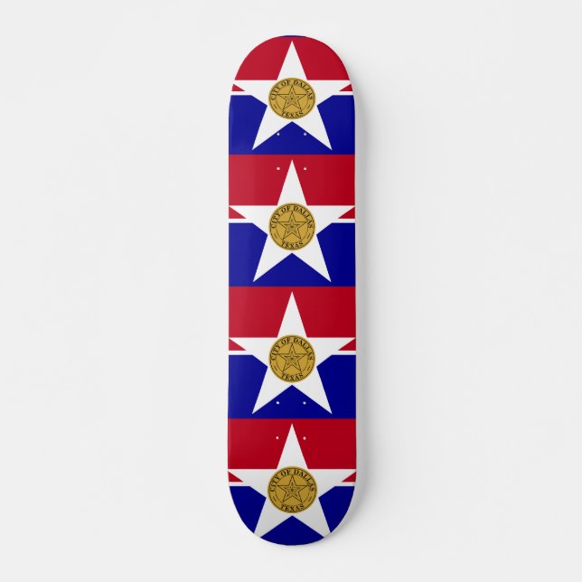 Drapeau de Dallas, Texas Skateboard (Devant)