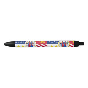 Drapeau de Detroit, Michigan Stylo noir