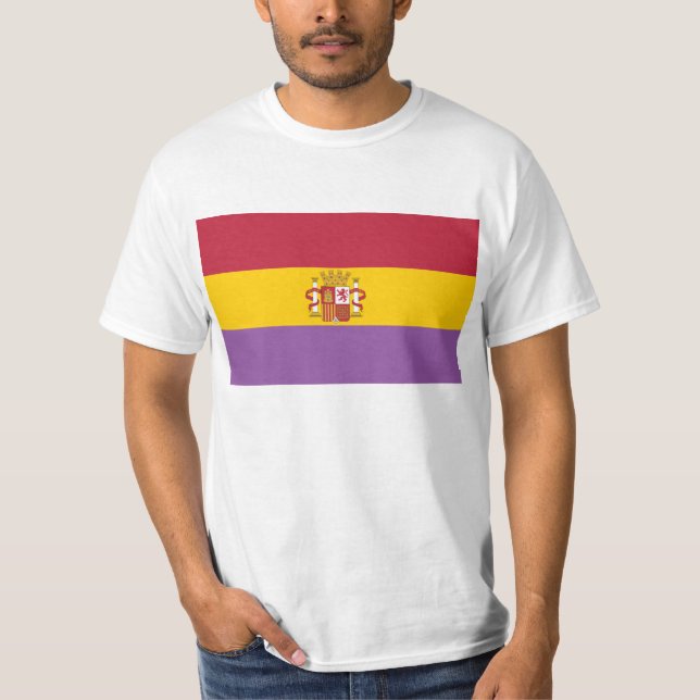 Drapeau de deuxième T-shirt espagnol de République (Devant)