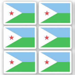 Drapeau de Djibouti - une collection Sticker