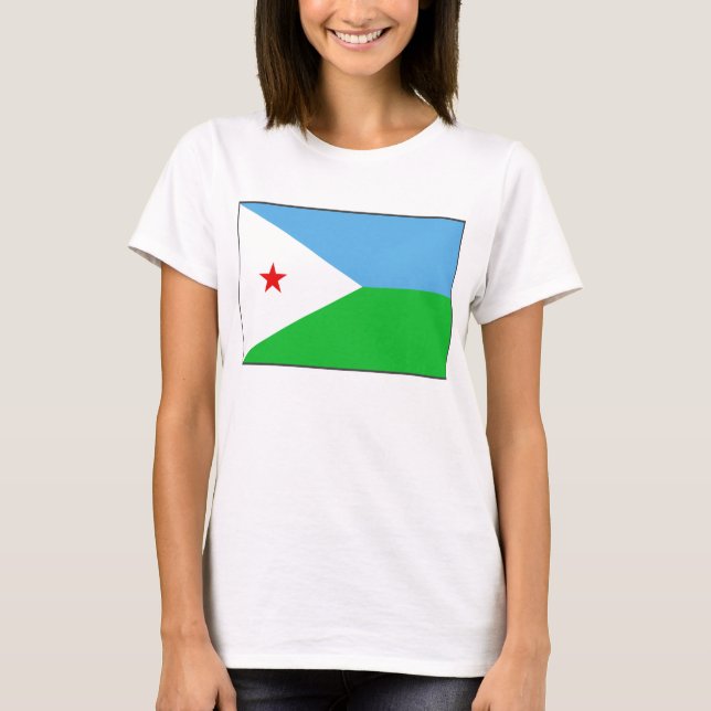 Drapeau de Djibouti x Carte T-shirt (Devant)