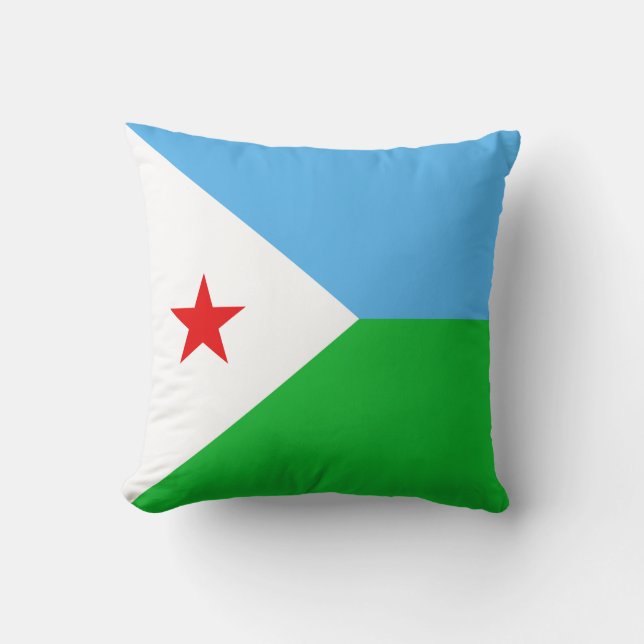 Drapeau de Djibouti x Coussin du Drapeau (Recto)