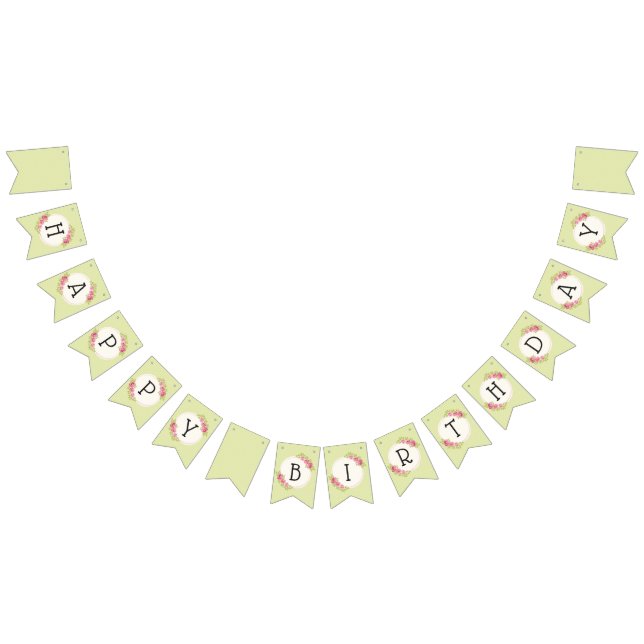 Drapeau de fanions de cadre de roses shabby chic v (Tout)