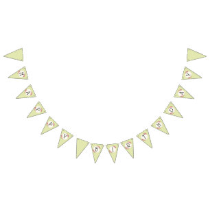 Drapeau de fanions de cadre de roses shabby chic v