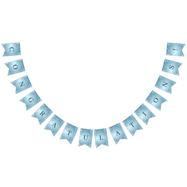 Drapeau de fantaisie floral décoratif bleu (Tout)
