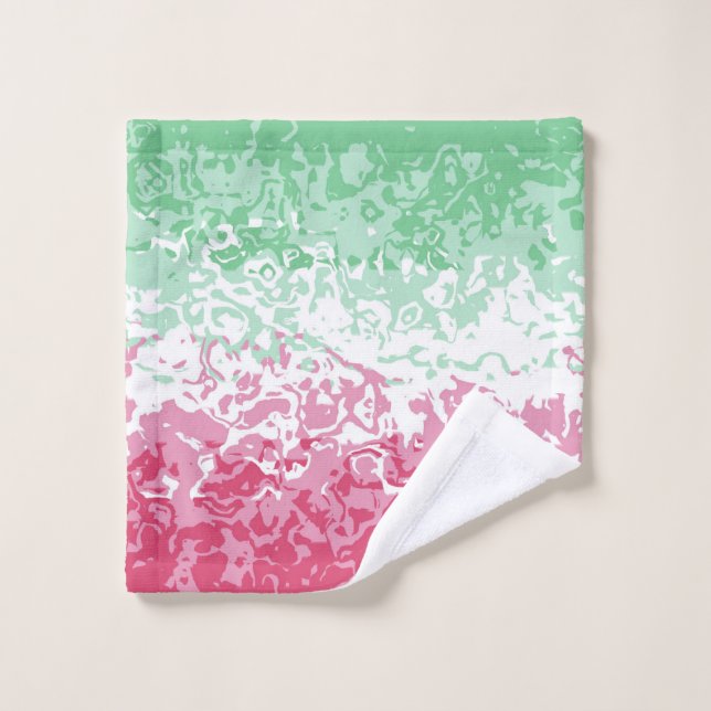 Drapeau de fierté abrosexuel abstrait groovy psych (Gant de toilette)