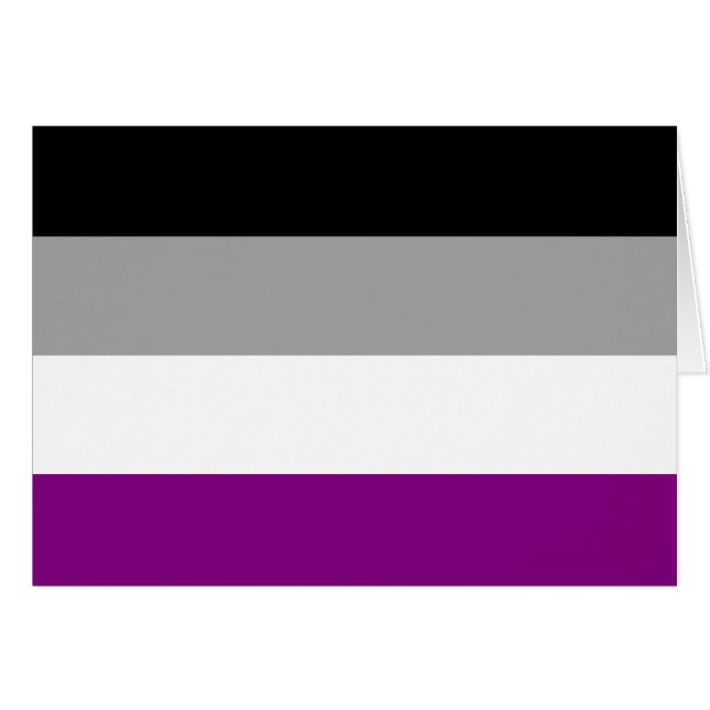 Drapeau de fierté asexué LGBTQ (Devant horizontal)