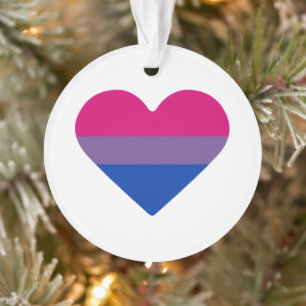Drapeau de fierté bisexuel cœur
