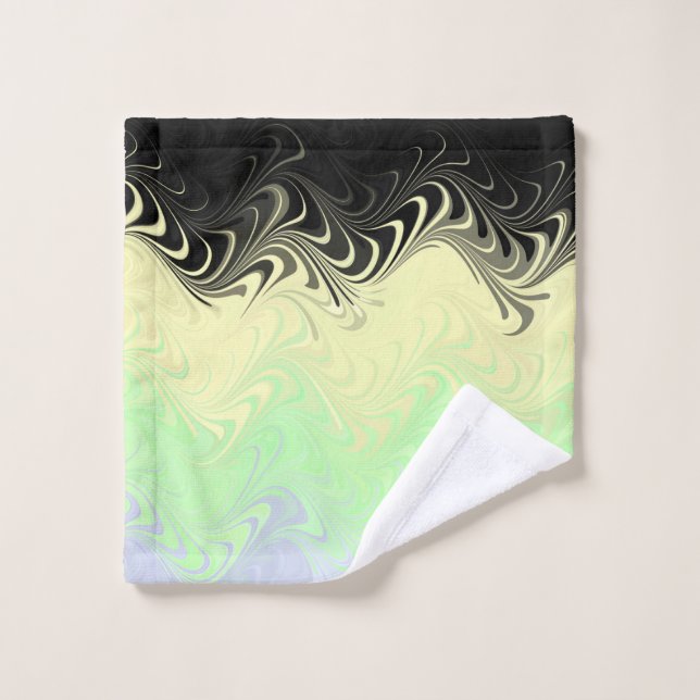 Drapeau de fierté Cassgenre Abstrait Marbré Ondulé (Gant de toilette)