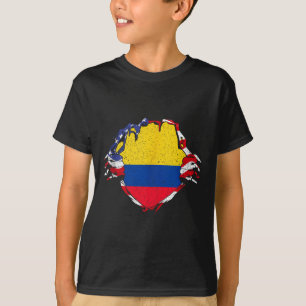 Drapeau de fierté de Colombie T-shirt patriotique