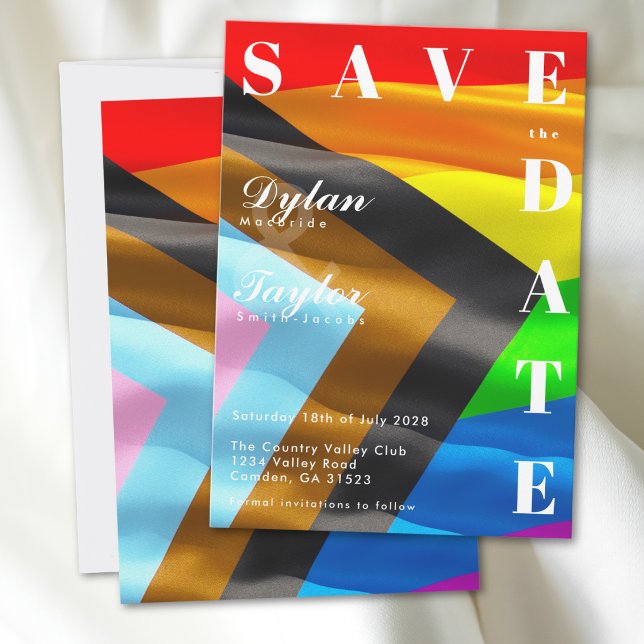 Drapeau de fierté de mariage gay Typographie Enreg (Créateur téléchargé)