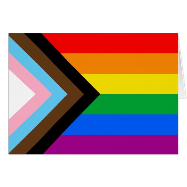 Drapeau de fierté de progrès LGBTQ+ (Devant horizontal)
