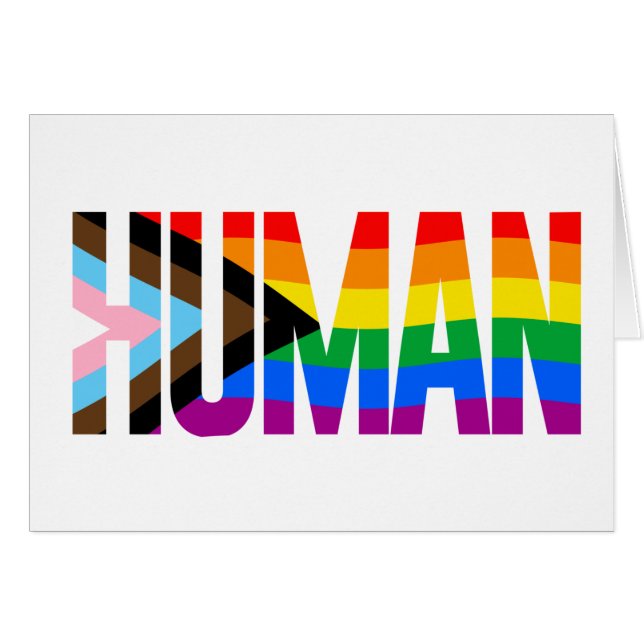 Drapeau de fierté d'inclusivité humaine (Devant horizontal)