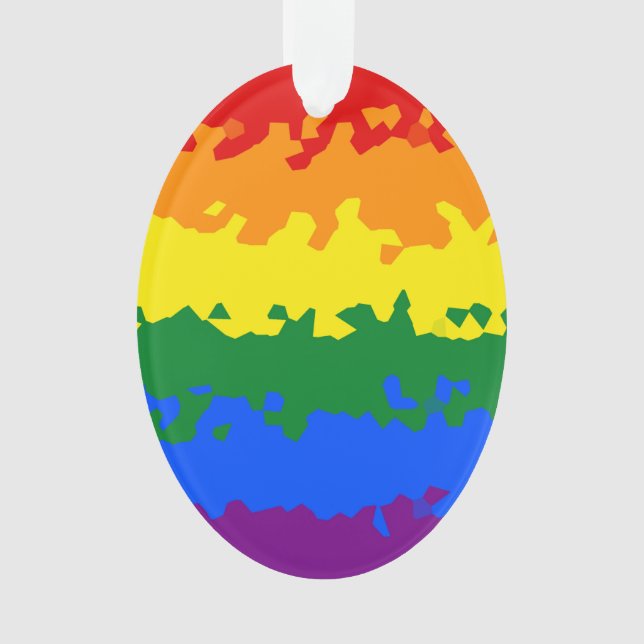 Drapeau de fierté gay arc-en-ciel mosaïque abstrai (devant)