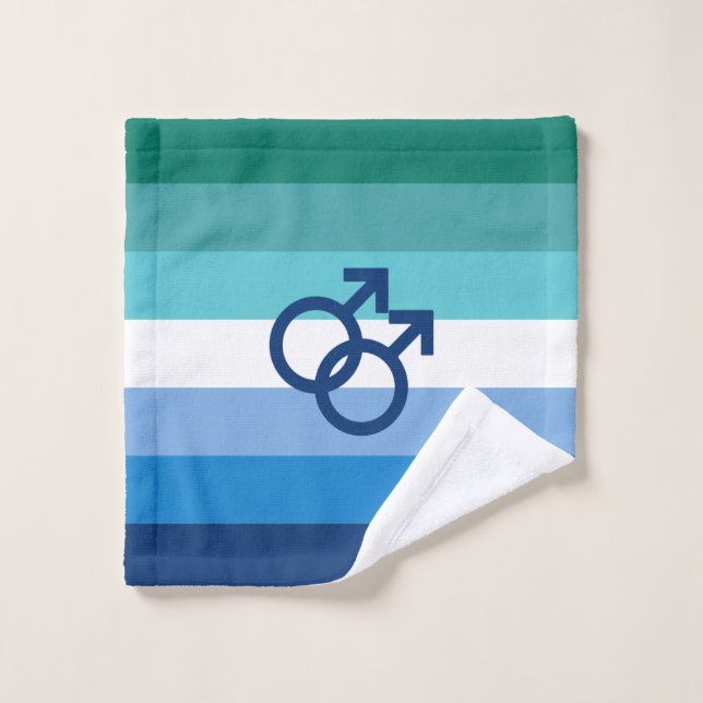 Drapeau de fierté gay MLM (Gant de toilette)