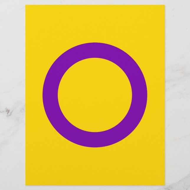 Drapeau de fierté intersexuelle LGBTQ (Devant)