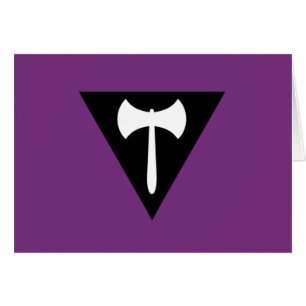 Drapeau de fierté lesbienne Hache violette